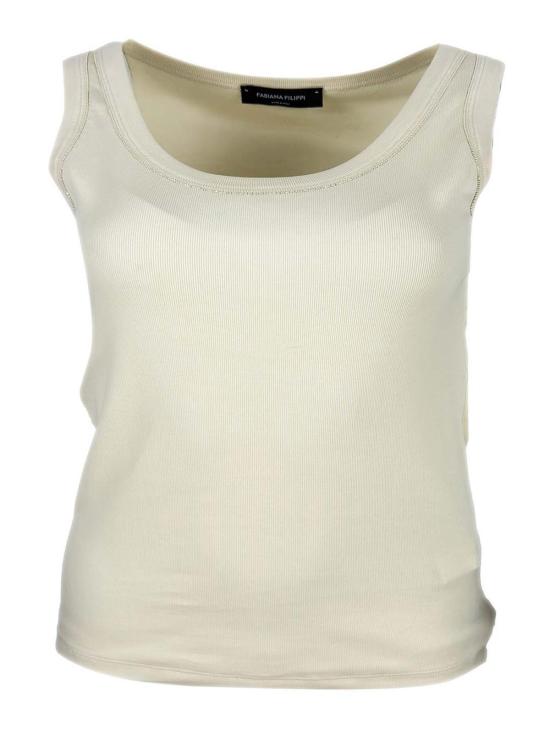 26SS 파비아나 필리피 반팔 티셔츠 JED266FF602L8960145 Cream