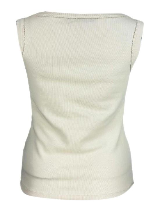 26SS 파비아나 필리피 반팔 티셔츠 JED266FF602L8960145 Cream - FABIANA FILIPPI