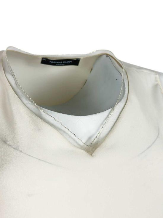 26SS 파비아나 필리피 반팔 티셔츠 TPD266F295L7750145 Cream - FABIANA FILIPPI