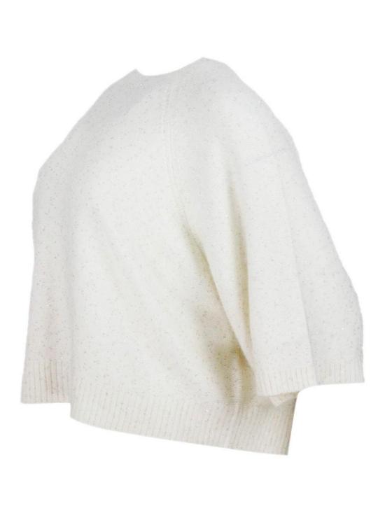 25FW 파비아나 필리피 울 실크 스팽글 케이프 MAD215F067D2960142 White - FABIANA FILIPPI