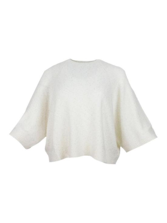 25FW 파비아나 필리피 울 실크 스팽글 케이프 MAD215F067D2960142 White