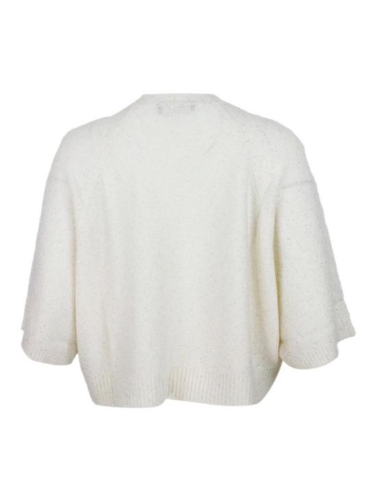 25FW 파비아나 필리피 울 실크 스팽글 케이프 MAD215F067D2960142 White - FABIANA FILIPPI