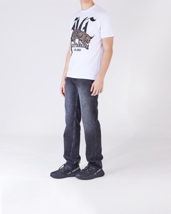  저스트까발리 반팔 티셔츠 77OAHA02 CJ718 white 003 BIANCO MULTI - JUST CAVALLI