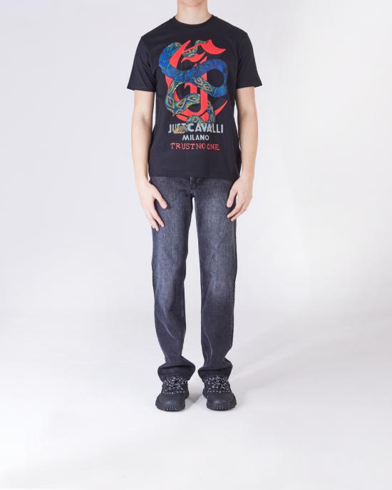  저스트까발리 반팔 티셔츠 77OAHA14 CJ700 black 899 NERO - JUST CAVALLI