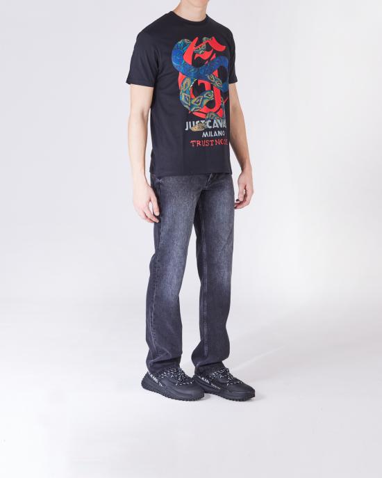  저스트까발리 반팔 티셔츠 77OAHA14 CJ700 black 899 NERO - JUST CAVALLI