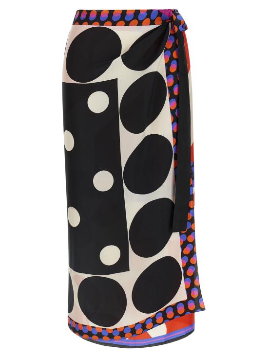 26SS 드리스 반 노튼 미디 스커트 2610108463060975 Multicolor