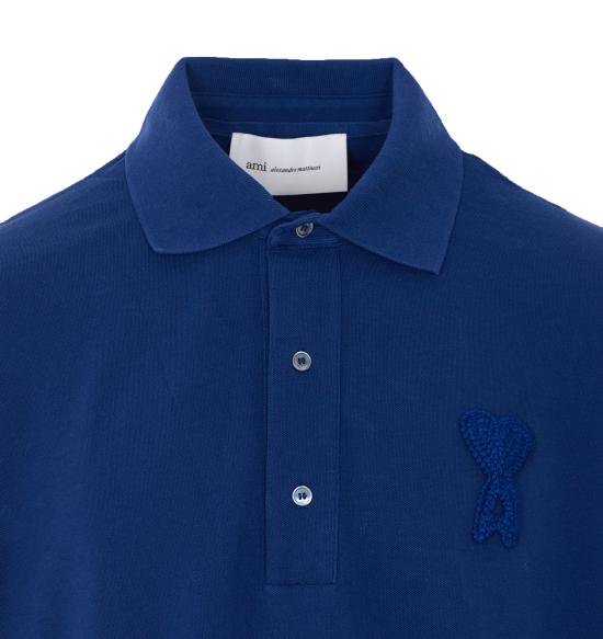 26SS 아미 알렉산드르 마티우시 폴로 티셔츠 UPL428 JE0221A021 Blue - AMI ALEXANDRE MATIUSSI