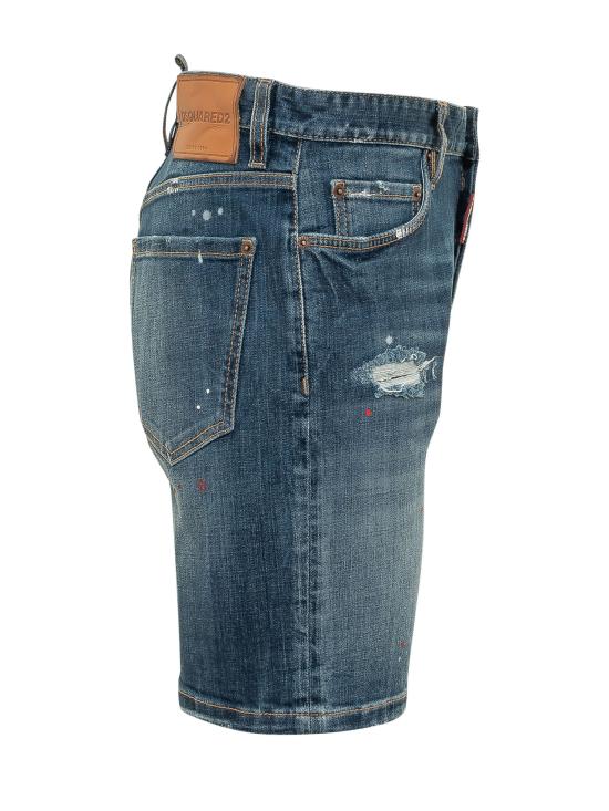 26SS 디스퀘어드2 데님 숏팬츠 S74MU0985 S30664 470 BLUE DOM - DSQUARED2