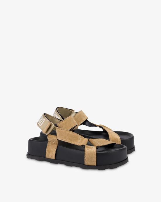 26SS 모스키노 샌들 MA16254I1O ME0 000 BEIGE NERO - MOSCHINO