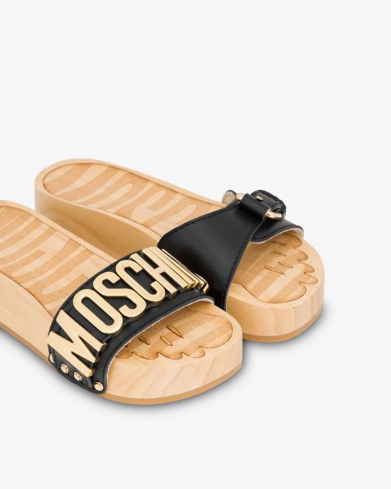 26SS 모스키노 뮬/슬리퍼 MA28314Z1O MF0 000 NERO ORO - MOSCHINO