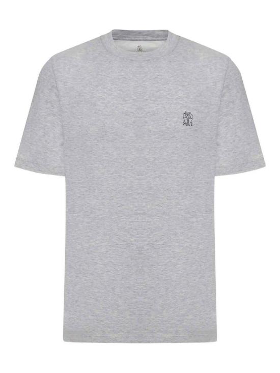 26SS 브루넬로 쿠치넬리 코튼 저지 크루넥 티셔츠 M0B138440CB553 None