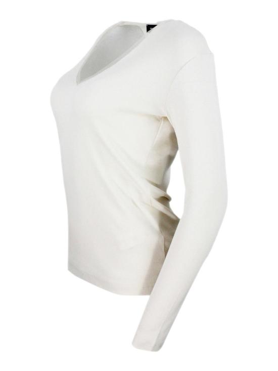 25FW 파비아나 필리피 저지 티셔츠 JED215F130L5770145 Cream - FABIANA FILIPPI