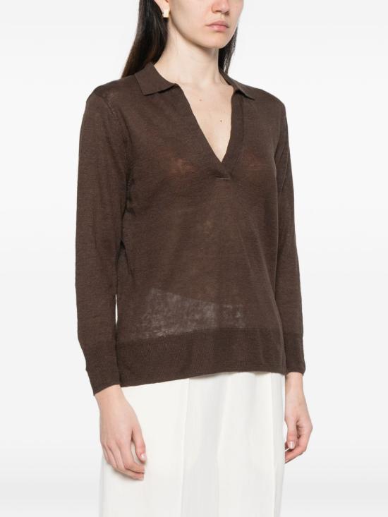 26SS 마제스틱필라쳐 폴로 티셔츠 KE6K194FPO044 1079 Brown - MAJESTIC FILATURES