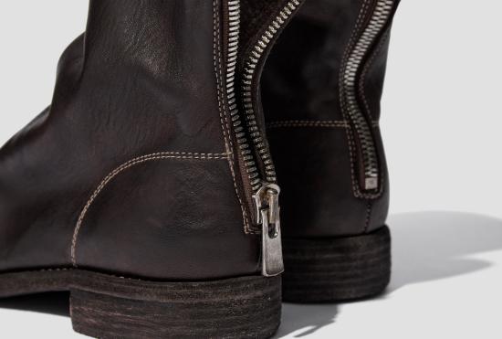 26SS 구이디 부츠 뒷면 지퍼  - 말가죽 풀그레인 CV / 밑창 - CV60T 986X - GUIDI