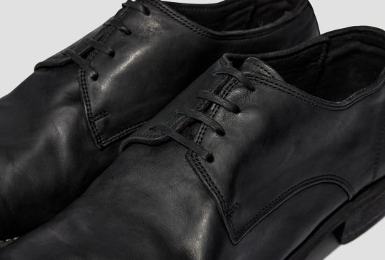 26SS 구이디 슈즈 클래식 더비 - 말가죽 풀그레인 CV / 밑창 가죽 - 블랙 992X - GUIDI