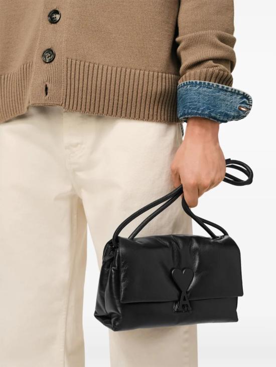 26SS 아미 카우하이드 레더 부레즈부 ULL163 AL0052 098 001 BLACK - AMI