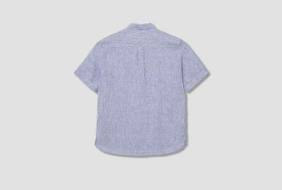 26SS 선스펠 반팔 셔츠 반팔 린넨 셔츠 MSHT2119 네이비 - SUNSPEL