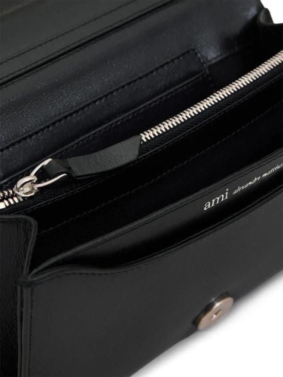 26SS 아미 레더 부레즈부 월렛 스트랩 ULL164 AL0052 001 BLACK - AMI