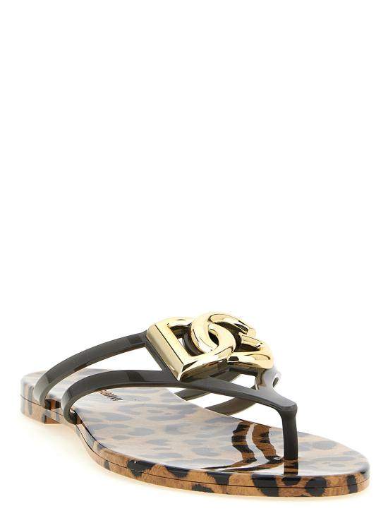 26SS 돌체앤가바나 러버 비치웨어 슬라이드 CW2418AY850HY13M - DOLCE & GABBANA