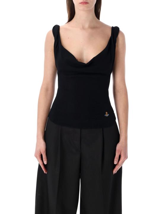 26SS 비비안웨스트우드 민소매 티셔츠 1504000BJ009CN401 BLACK DOM