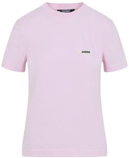 26SS 자크뮈스 그로그랭 로고 솟슬리브 티셔츠 TSW00550AJ00029 431 PINK DOM