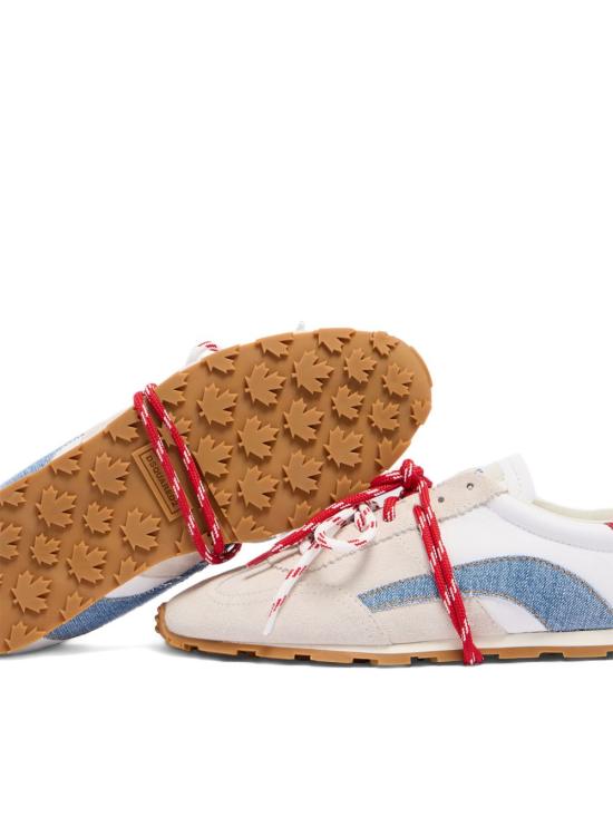 26SS 디스퀘어드2 스니커즈 SNM048623808840 M2887 Bianco denim rosso - DSQUARED2