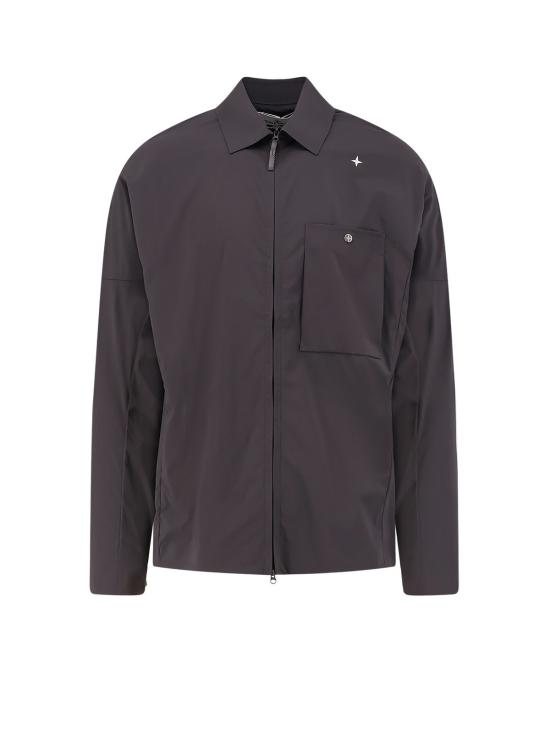  스톤 아일랜드 탑 지퍼 셔츠 차콜 색상