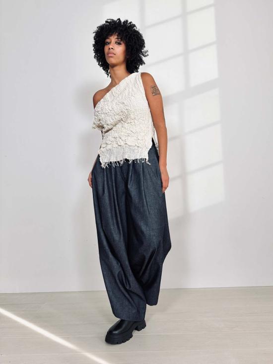  예세이트 블라우스 예사엣 에셰 크링클 쉘 탑 - YESAET