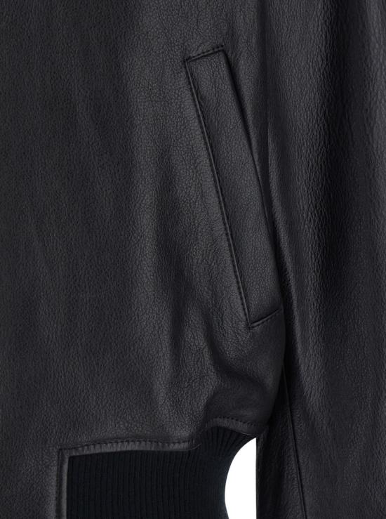  아미 가죽 자켓 알렉상드르 마티우시 블랙 지퍼 재킷 - AMI