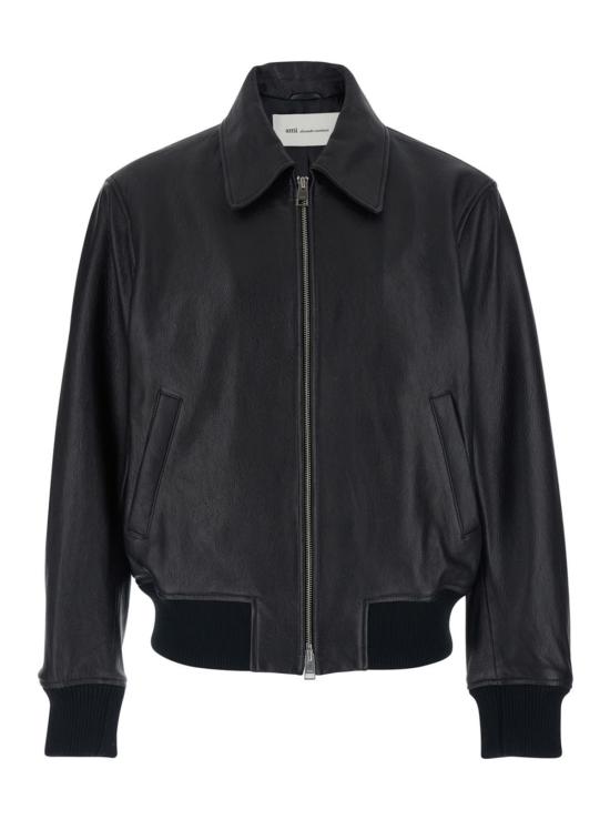  아미 가죽 자켓 알렉상드르 마티우시 블랙 지퍼 재킷