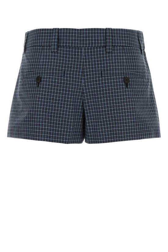  미우미우 팬츠 자수 나일론 혼방  스커트 블루 - MIU MIU