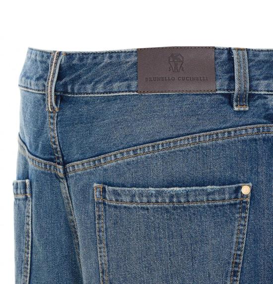  브루넬로 쿠치넬리 데님 팬츠 컨템포러리 루즈핏  블루 - BRUNELLO CUCINELLI