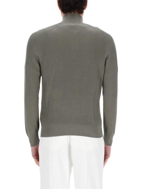  브루넬로 쿠치넬리 스웨터 셔츠 지퍼  (녹색) - BRUNELLO CUCINELLI