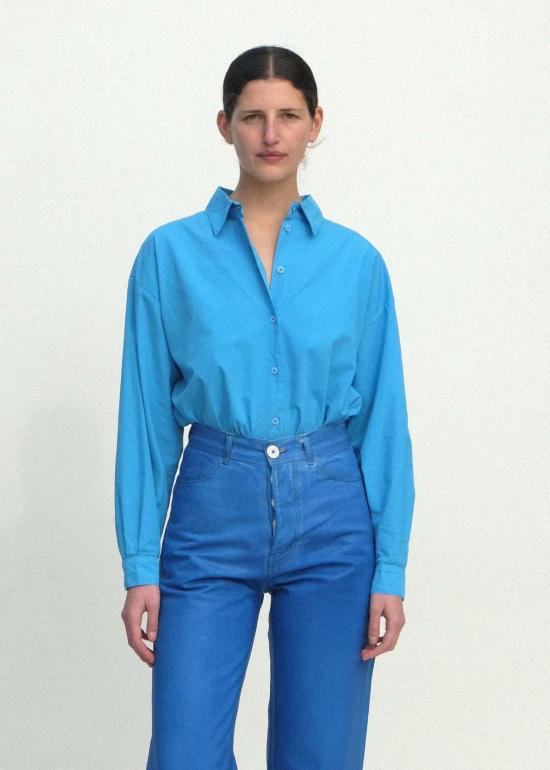  제시 캄 탑 앨버타 셔츠 풀 블루 - JESSE KAMM