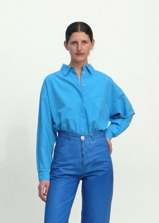  제시 캄 탑 앨버타 셔츠 풀 블루 - JESSE KAMM