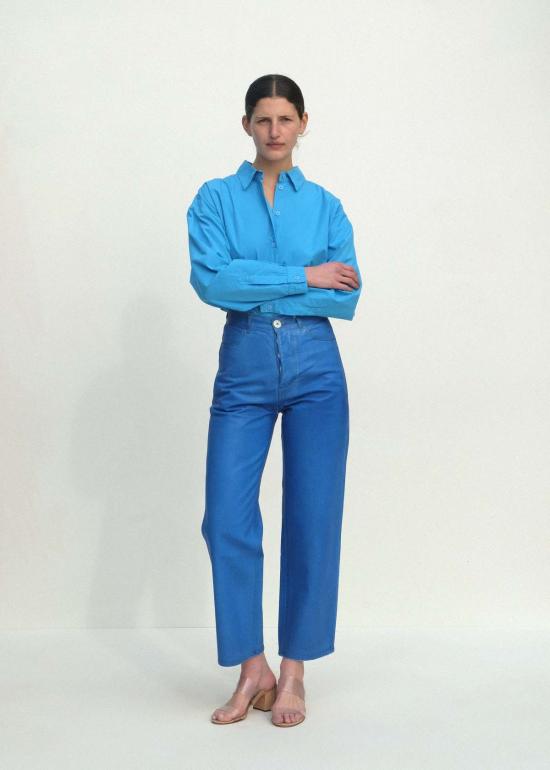  제시 캄 탑 앨버타 셔츠 풀 블루 - JESSE KAMM