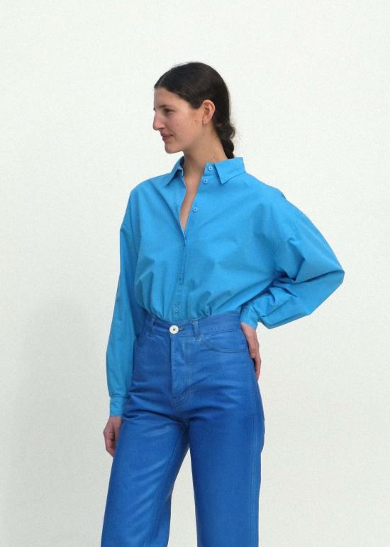  제시 캄 탑 앨버타 셔츠 풀 블루 - JESSE KAMM