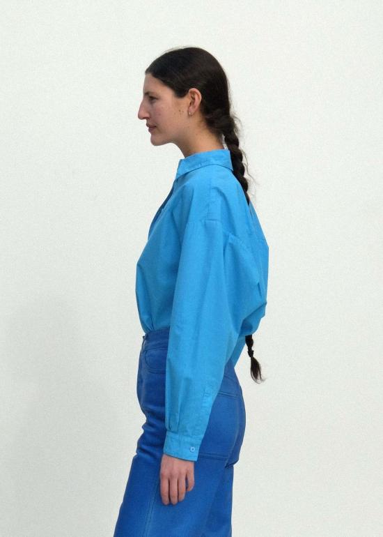  제시 캄 탑 앨버타 셔츠 풀 블루 - JESSE KAMM