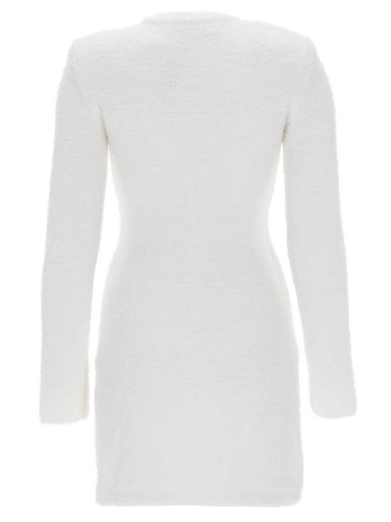  셀프 포트레이트 숏 원피스 미니 드레스 (주얼 버튼 장식, 화이트) - SELF PORTRAIT