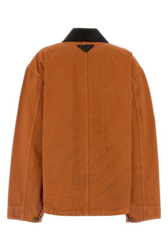  프라다 데님 자켓 오렌지 데님 재킷 오렌지 - PRADA