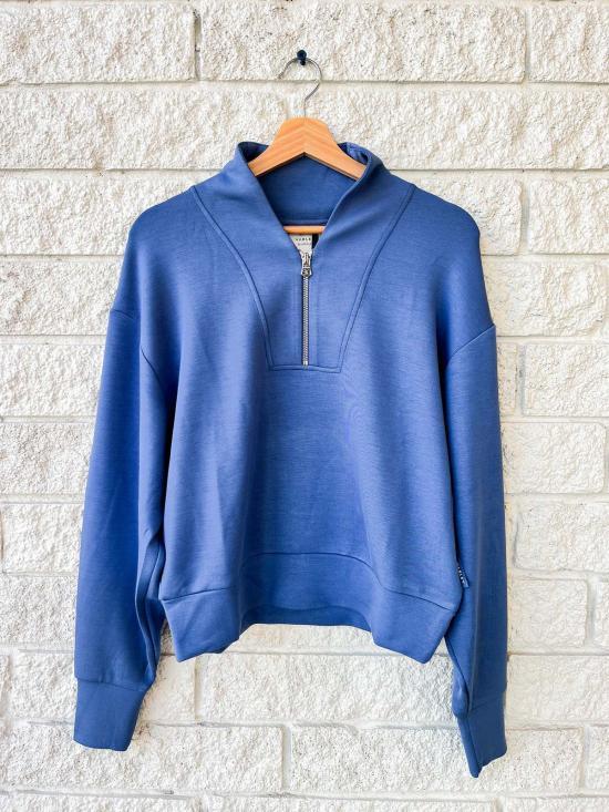  발리 스웨터 바를리 데이비슨 스웨트 탑 비주 블루