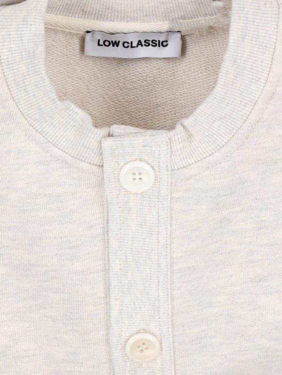  로우클래식 가디건 로우컷 클래식 코튼 크루넥 크롭  그레이 - LOW CLASSIC
