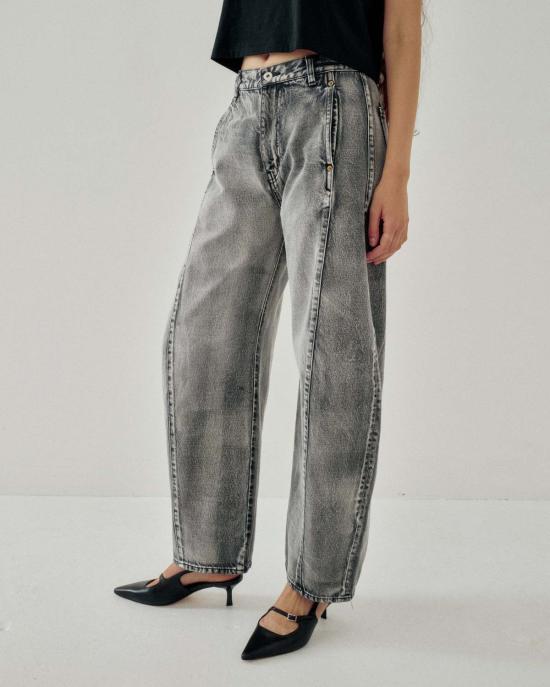  사야카 다비스 뉴욕 데님 팬츠 사야카 데이비스 뉴욕 배럴 데님 진 - SAYAKA DAVIS NEW YORK