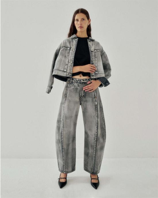  사야카 다비스 뉴욕 데님 팬츠 사야카 데이비스 뉴욕 배럴 데님 진 - SAYAKA DAVIS NEW YORK