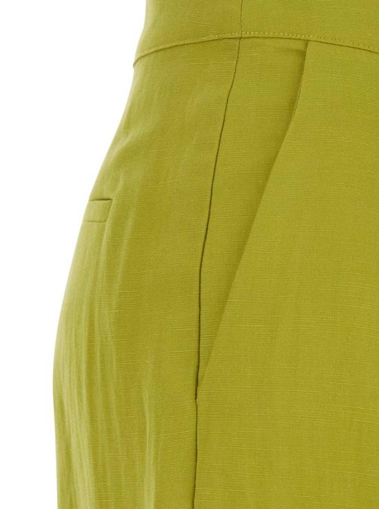  트윈셋 스트레이트 팬츠 와이드 레그 팬츠 그린 - TWINSET