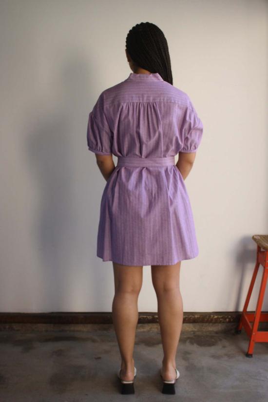  Myrtle 숏 원피스 머틀 키키 드레스 오키드 스트라이프 - OTHER BRANDS