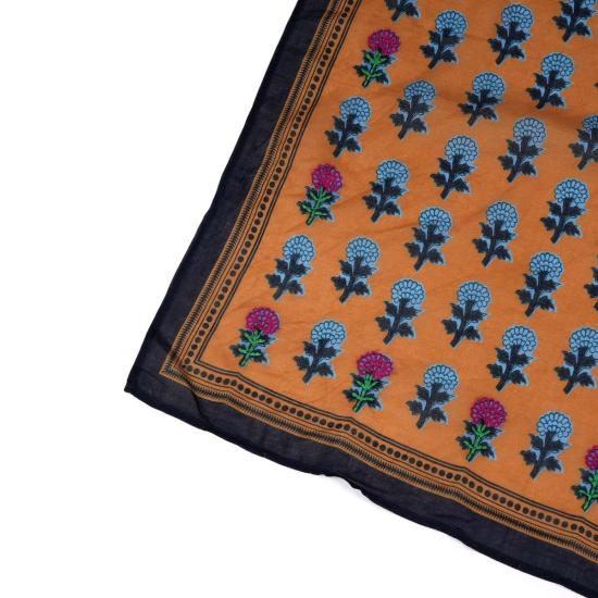  Vismaya 머플러/스카프 비스마야 헤리티지 블룸 자수 반다나 머스터드 옐로우 - OTHER BRANDS