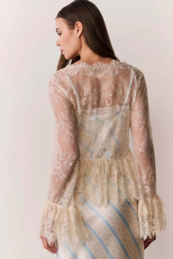  러브쉐이크팬시 블라우스 러브쉑 팬시 시디 탑 아이보리 - LOVESHACKFANCY