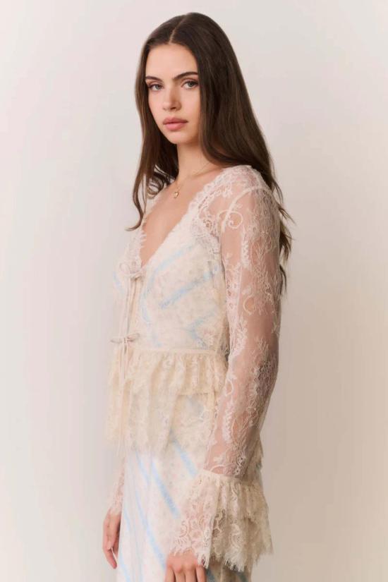  러브쉐이크팬시 블라우스 러브쉑 팬시 시디 탑 아이보리 - LOVESHACKFANCY