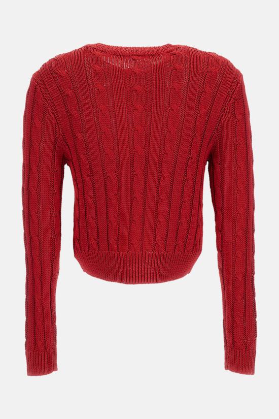  랄프 로렌 가디건 크루넥  레드 - RALPH LAUREN